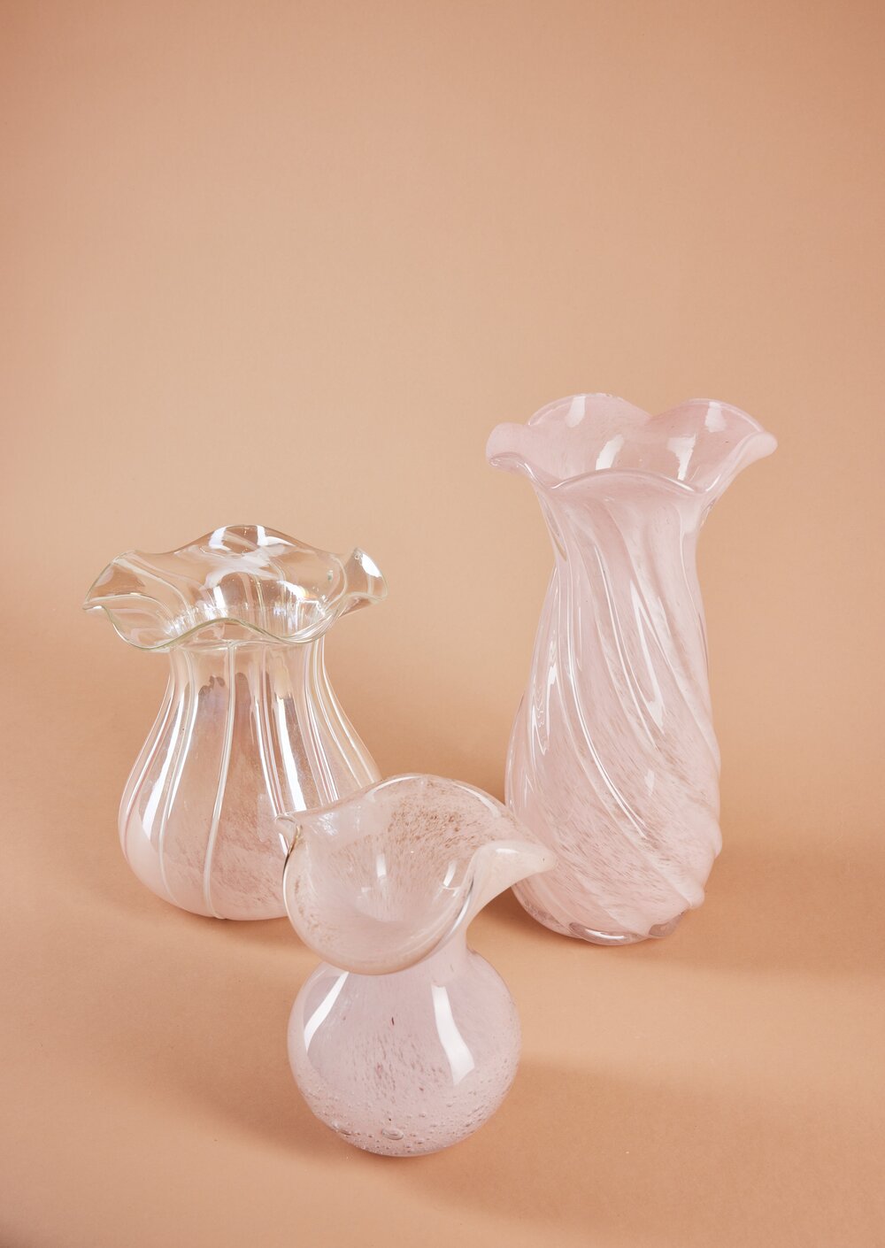 Tulip vase, Rose - H31 cm.